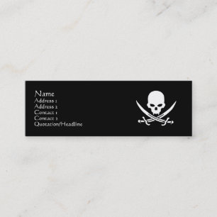 Skull & Crossbones Mini Business Card