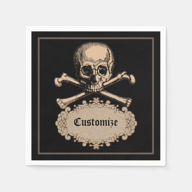 Skull & Crossbones Napkin (Front)