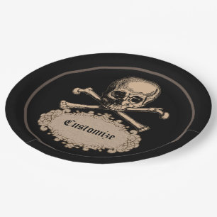 Skull & Crossbones Paper Plate