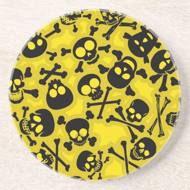Skull & Crossbones Pattern Coaster (Front)