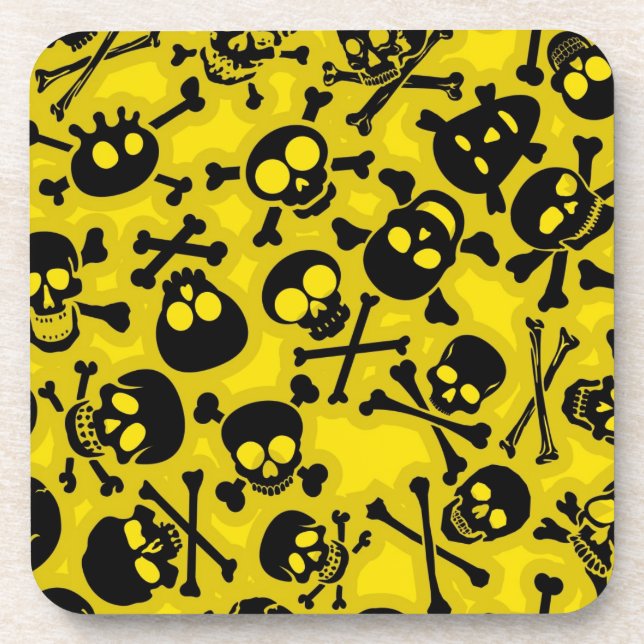 Skull & Crossbones Pattern Coaster (Front)