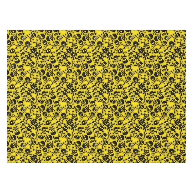 Skull & Crossbones Pattern Tablecloth (Front (Horizontal))