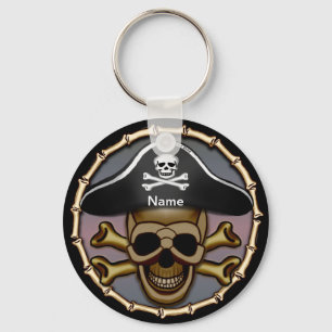 Skull Crossbones Pirate  Key Ring