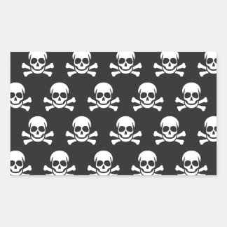 Skull & Crossbones Rectangular Sticker