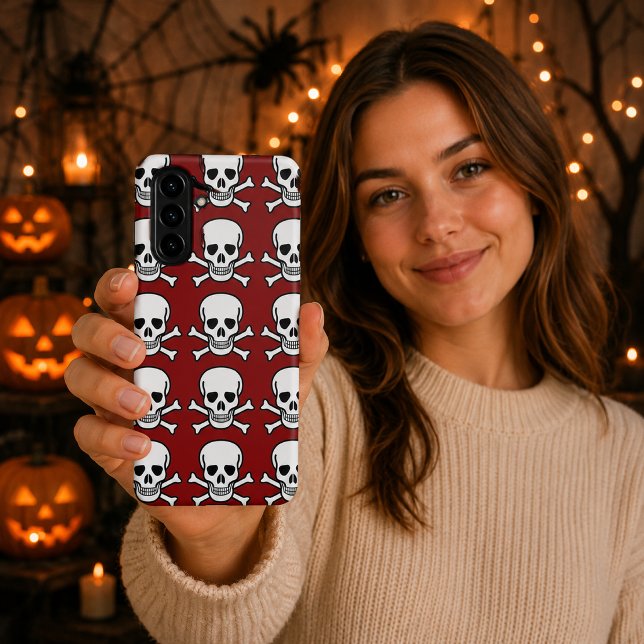 Skull Crossbones Red Halloween iPhone 17 Pro Max (Skull Crossbones Red Halloween iPhone 17 Pro Max Case-Mate iPhone Case)
