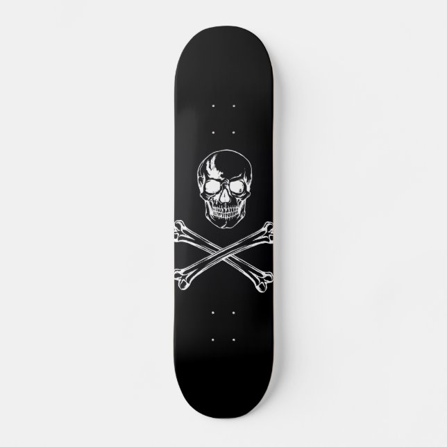 Skull & Crossbones Skateboard (Front)