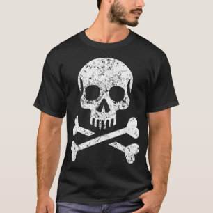 Skull Crossbones Skeleton Jolly Roger Flag  T-Shirt