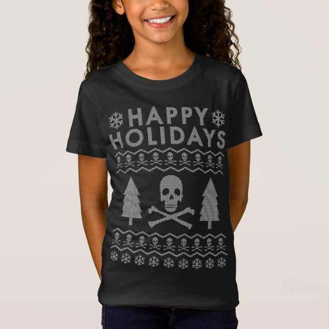 Skull Crossbones Ugly Christmas Sweater (Front)