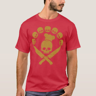 skull crossed knifes bbq cooking humor butcher smo T-Shirt