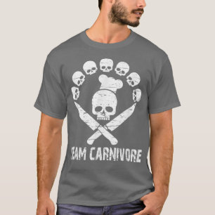 skull crossed knifes bbq humour cooking smoking587 T-Shirt