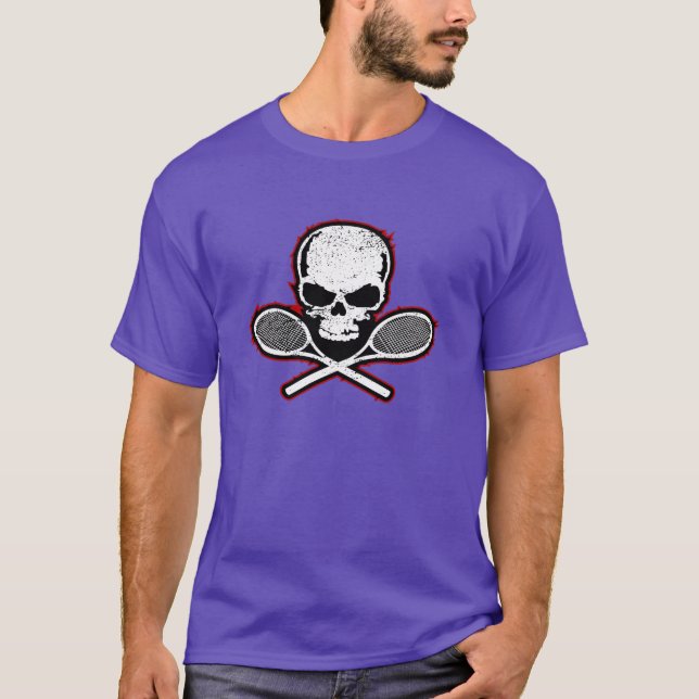 Skull & Crossed Racquets Tennis T-shirt (Front)