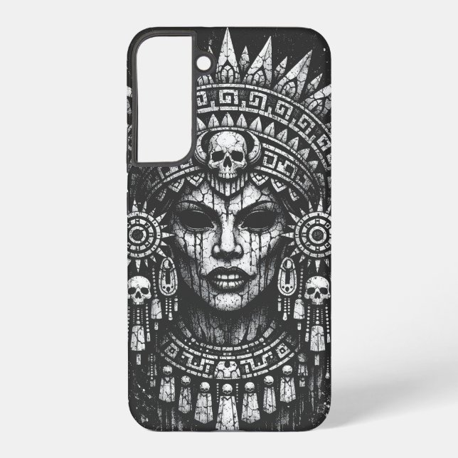 Skull‑Crowned Priestess — by BurnsInHell Samsung Galaxy S22+ Case (Back)