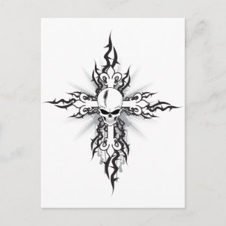 Skull Crucifix Postcard
