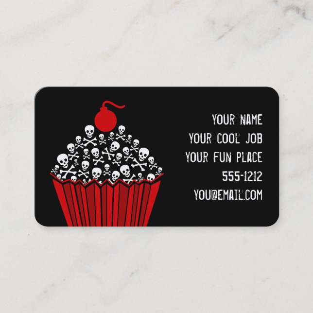 Skull Cupcake Business Card (Front)