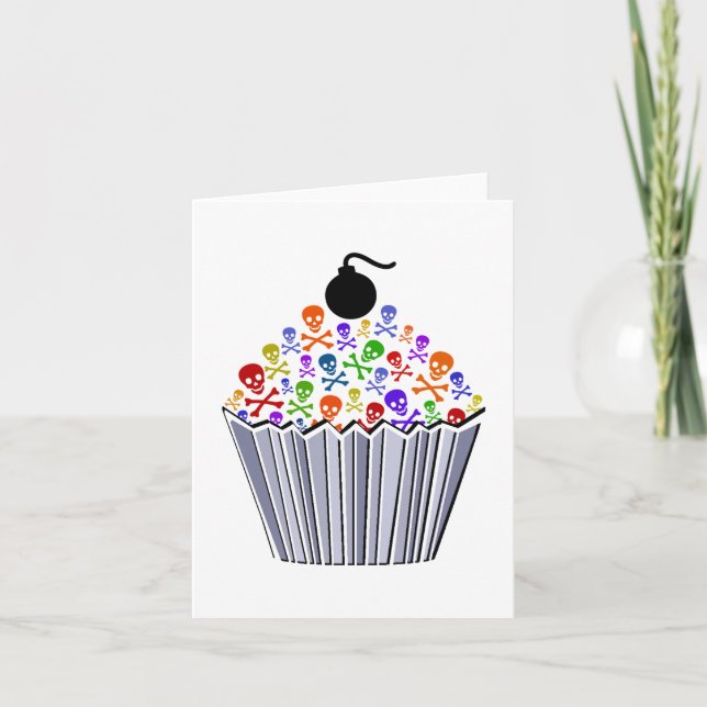 Skull Cupcake Card (Front)