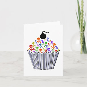 Skull Cupcake Card