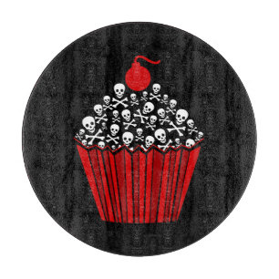 Skull Cupcake Cutting Board