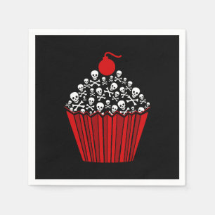 Skull Cupcake Napkin