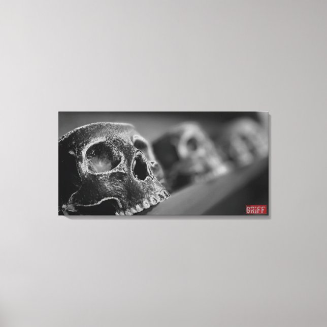 Skull cups canvas print (Front)