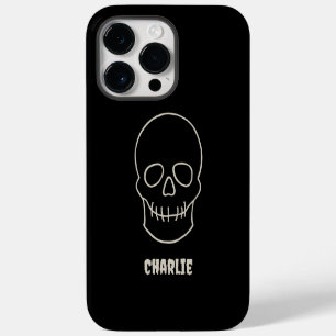 Skull Custom - Bat Black and Bone White iPhone 14 Pro Max Case