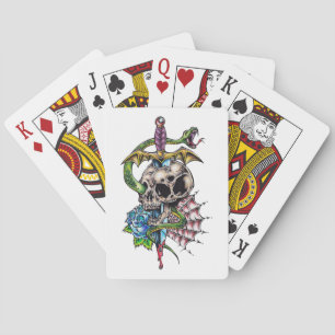 Skull & Dagger Tattoo Playing Cards