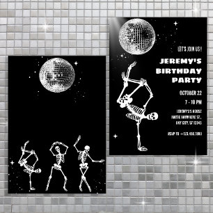 Skull Dancing Party Disco Invitation