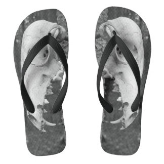 Skull design adult flip-flops flip flops