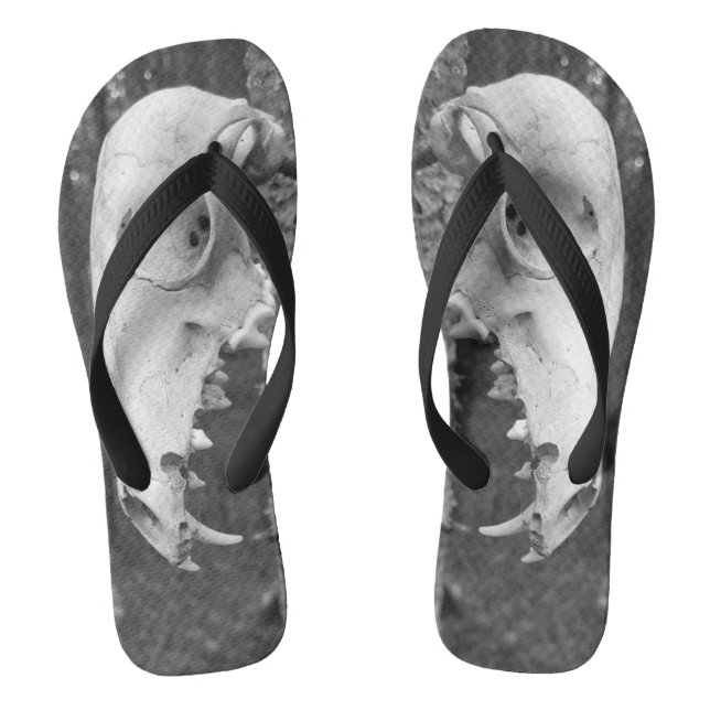 Skull design adult flip-flops flip flops (Footbed)