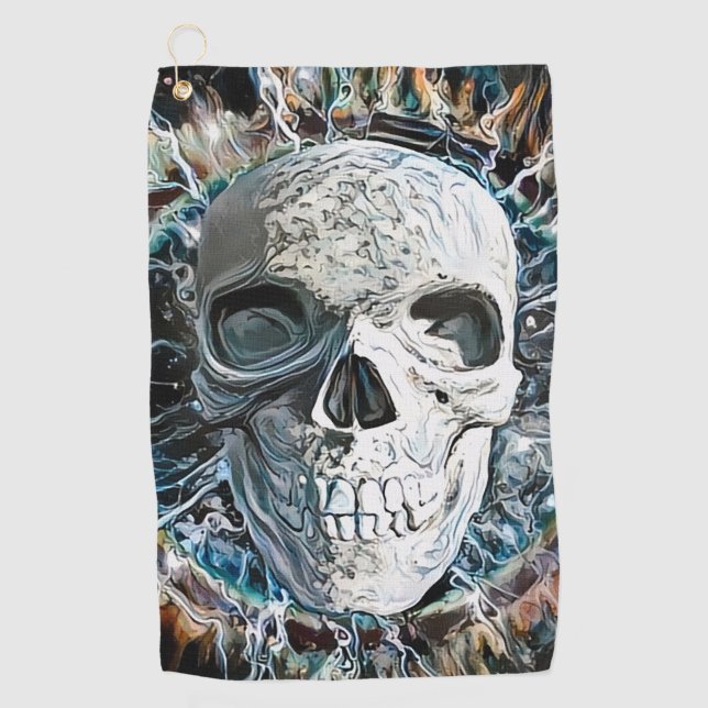 Skull Design Golf Towel (Front)