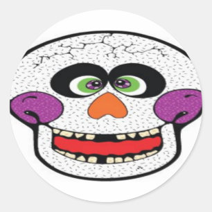 Skull Design Merchandise Classic Round Sticker
