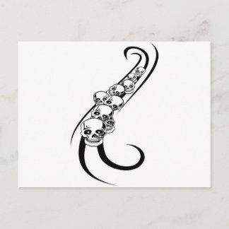 Skull Design Merchandise Postcard
