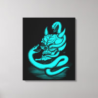 Skull - Devil Head with Snake