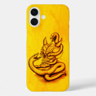 Skull - Devil Head with Snake iPhone 16 Plus Case