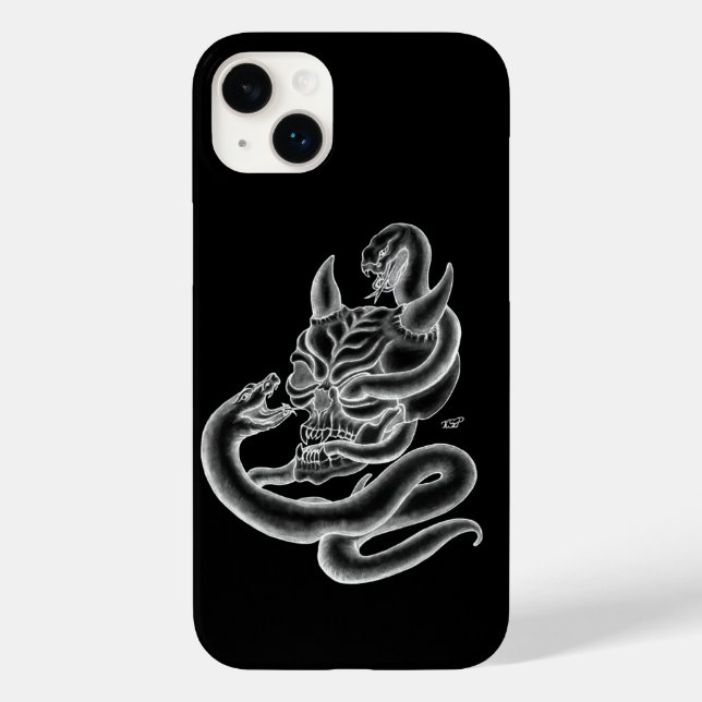 Skull - Devil Head with Snake Case-Mate iPhone Case (Back)
