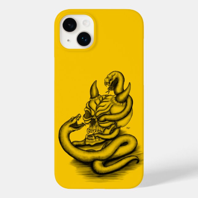 Skull - Devil Head with Snake Case-Mate iPhone Case (Back)