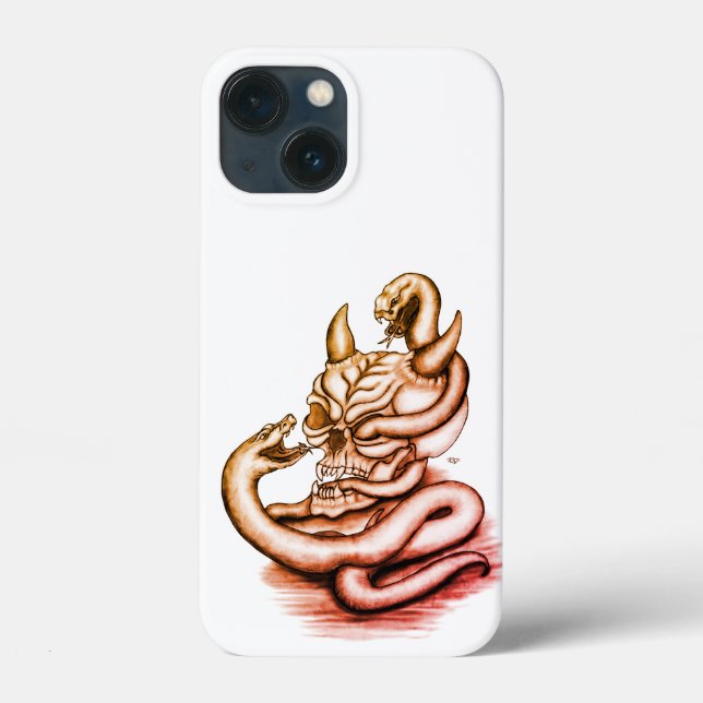 Skull - Devil Head with Snake Case-Mate iPhone Case (Back)