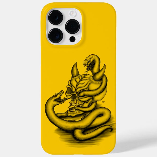 Skull - Devil Head with Snake Case-Mate iPhone Case (Back)