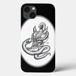 Skull - Devil Head with Snake iPhone 13 Case