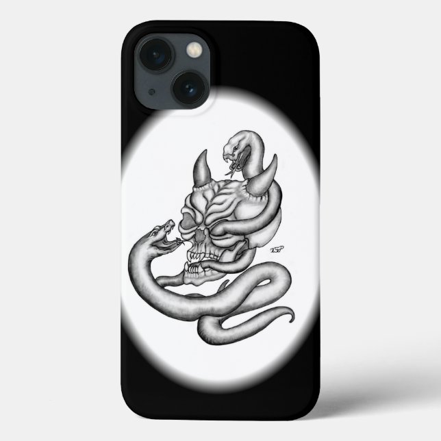 Skull - Devil Head with Snake Case-Mate iPhone Case (Back)