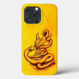 Skull - Devil Head with Snake iPhone 13 Pro Case