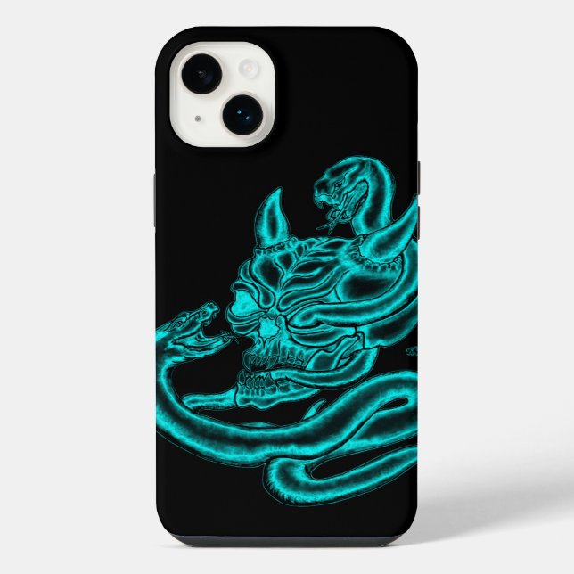 Skull - Devil Head with Snake iPhone Case (Back)