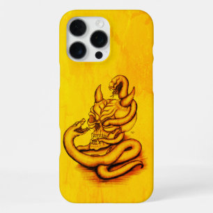 Skull - Devil Head with Snake iPhone 16 Pro Max Case