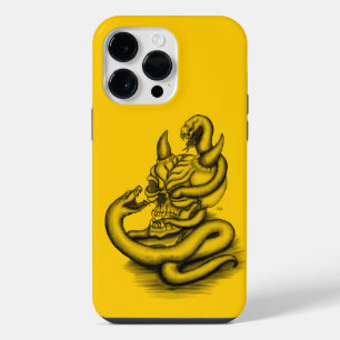 Skull - Devil Head with Snake iPhone 14 Pro Max Case