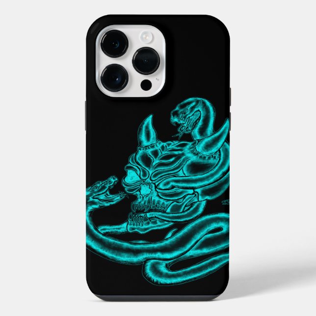 Skull - Devil Head with Snake iPhone Case (Back)
