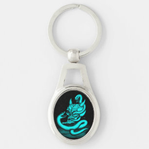 Skull - Devil Head with Snake Key Ring