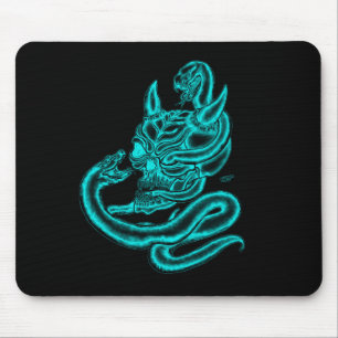 Skull - Devil Head with Snake Mouse Mat