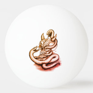 Skull - Devil Head with Snake Ping Pong Ball