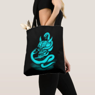 Skull - Devil Head with Snake Tote Bag