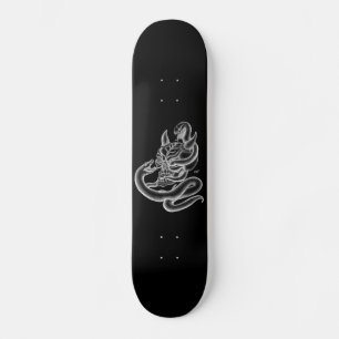 Skull - devil heads with snake skateboard
