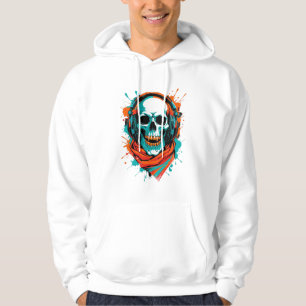 Skull DJ Headphones – Street Art Vibe Music Tee